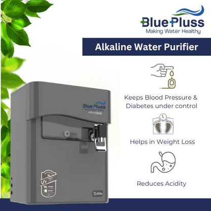 BluePluss Alkaline Water Purifier - Grey